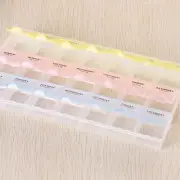 Portable 7 Day Medicine Storage Pill Tablet Organizer Container 21 Slot Case Box