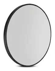 [Embellir] Round Framed Wall Mirror 80cm in Black