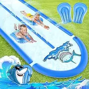 Mafbeanl 30FT Slip and Slide Lawn Water Slide with 2 Bodyboards, MF-SHD-001