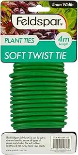 Leona Co 4M Green Soft Twist Tie Plant Tie Flexible TPR Garden Supply, for Tomatoes Roses Vines Organizing