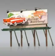 Woodland Scenics JP5793 HO S Conoco The Hottest Brand Going Billboard - New