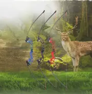 52" Archery Straight Bow Hunting Recurve Bow Longbow Takedown Bow Right Hand Bow