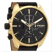 DIESEL Wristwatch MS9 DZ4516 Chrono Golden Leather Black Oversize 48mm