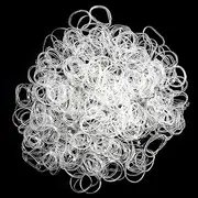 Pack of 1000 Mini Small Hair Bobbles Rubber Bands Elastic Scrunchies for Women Girls Men (Transparent)
