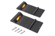 Costway 2 Pcs Ggarage Wheel Stopper Car Parking Aid Heavy Duty w/Non-slip Surface & Reflective Strip