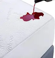 Waterproof Mattress Protector Queen Size Mattress Cover Cooling Rayon Made from Bamboo Mattress Pad Breathable Noiseless Soft Bed Protector Deep Pocket Fits 6"-21", Machine Washable (Queen, 1 Pack)