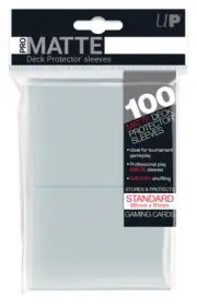 100 Ultra PRO Pro-Matte Deck Protector Sleeves Standard Card Clear 66mm x 91mm