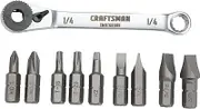 CRAFTSMAN Screwdriver Set, Ratcheting Offset, Multi-Bit, 10 Piece (CMHT68008)