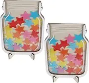COMNESTBI 2set Reward Jars Magnetic Star Reward Jars for Classroom Behavior Management for Home and School Encourages Responsibility and Self-discipline