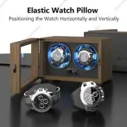 Watch Winder Box Wood Automatic 4 Rotation Mode Setting Elastic Watch Pillows