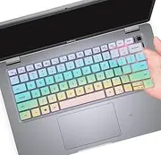 Keyboard Cover Skin for 2024-2022 Dell Latitude 5420 5430 5440 5450 3440 3450 14, Dell Latitude 7420 7430 7440 7450 14, Latitude 9420 9430 9510 9520, Latitude 7520 15.6" Laptop Protector, Colorful