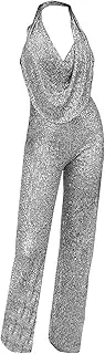 [Generic] Strapless Romper Women Summer New European and American Jumpsuit Lady's Sleeveless Halter Neck Sequin Pants Women Pants Romper Wedding Lady Casual Short
