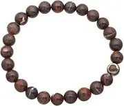 [HIMALYA QUARTZ] Healing Crystal Bracelet For Women Men Boulder Opal Natural Stone Handmade Boho Gemstone Beads Stretch Bracelet GB-106, Adjustable, Gemstone, boulder opal