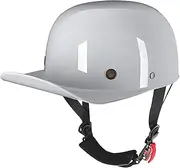 Motorcycle Half Helmet Baseball Cap Half Helmet Motorcycle Half Shell Helmet with Comfortable Chin Rest Suitable for Scooter Cruiser Moped DOT/ECE Approved