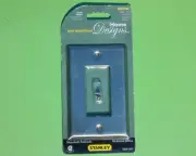 STANLEY LIGHT SWITCH WALL PLATE SINGLE ROCKER SATIN NICKEL W/ SCREWS S806-299