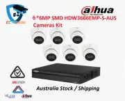 Dahua NEW 6x 6MP SMD 4.0 HDW3666EMP-S-AUS, Wiz Sense, Starlight 8ch NVR KIT