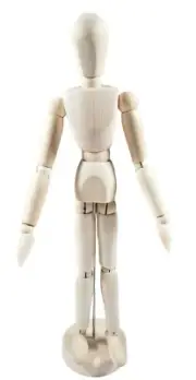 MANIKIN Wooden Articulated Artist Drawing Model Figure Form Stand 13 Inch NEW