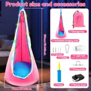 Hammock Swing Chair Comfortable LED Pod Hanging Chair Light Up Kids Pod AU`