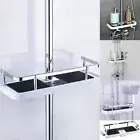 Shelf Bathroom Lift Rod Bracket Shower Storage Hanging Basket Shower Rod Rack