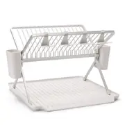 Brabantia Large Foldable Dish Drying Rack - Light Grey