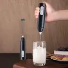 Wireless Milk Frother Electric Type-C Handheld Blender Stainless Steel Mini Coff