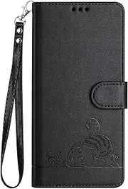 [XYX] Wallet Case for Oppo A96 4G/K10 4G with Card Holder, RFID Blocking, Leather Flip Folio, Wrist Strap, Card Holder, Shockproof, Kickstand, Black