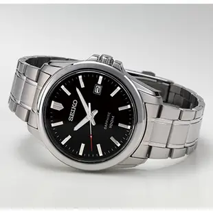 【金台鐘錶】SEIKO 精工 男錶 石英錶 不鏽鋼錶帶 (藍寶石水晶玻璃) 黑色錶盤 SGEH49P1 SGEH49