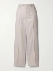 [BETTTER] BETTTER - + Net Sustain Lorca Pinstriped Linen-blend Straight-leg Pants - Beige - large large Neutrals