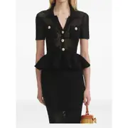 [Self-portrait] Self-portrait Crochet Dress XS BLACK
