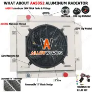 3 Rows Radiator Shroud Fan Kit For 1968-1980 Ford Escort Mk1 Mk2 PINTO Rs2000 MT (for: Ford)