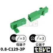 《tevc》0.8 C129 3P 接頭 VOLVO 開門燈 照射地上燈 車燈 公母接頭 汽車 機車 電動車