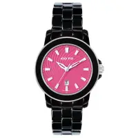 在飛比找momo購物網優惠-【GOTO】彩妝系列時尚手錶-黑x桃(GC0398B-33-