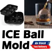 6 Large Ice Ball Maker Cube Tray Big Silicone Mold Sphere Whiskey Round Mould ZO