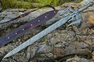 Medieval Renaissance Barbarian Antiquated Barbarian Sword Wall Mount Included