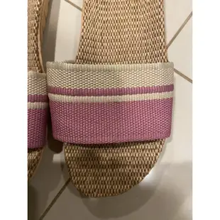 (二手）日式編織拖鞋 草蓆拖鞋 室內拖 size:35-36