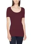 Selected Women's Sfmio S/S TOP Scoop Neck Tee-Color Mauve Wine.Size:X-Small- 8.