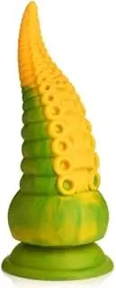 Adult Tentacle Vibrator, Yellow and Green, 3-Speed with 7 Patterns Sex Toys Vibrator Dildo Vibrater Sex Toysfemale Adult Toy Rabbit Thrusting Dildo Vibrators For Woman