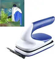 Magnetic Aquarium Fish Tank Glass Algae scrapers Glass Cleaner Scrubber Clean Brush with Ergonomic Handgrip Design [Floating,Scratch-Free,Non-Slip,magnetizing] (L)