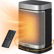 Space Heater Indoor Portable 1500W w/ Thermostat Remote Fast Safe Heat Timer NEW