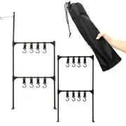 Convenient Disassembly Camping Tableware Storage Rack with Lantern Stand