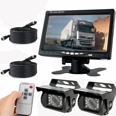 12/24V Car Reversing Camera with 7" LCD Monitor For Truck Bus Van Rear View IP67 (for: Saab)