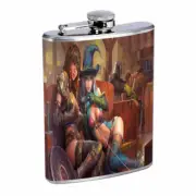 Hot Anime Witches D2 Flask 8oz Stainless Steel Hip Drinking Whiskey