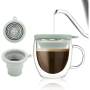 Pour Over Coffee Dripper One Cup Foldable Silicone Coffee Maker Portable Coff...