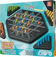 Chain Triangle Chess Game, Triggle Board Game, Chess Board Game,Triangle Strategy Desktop Puzzle Interactive Game for Kids Adults Family Party