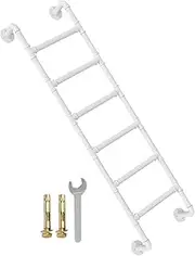 Triple Bunk Bed Ladder 4 Step Wall Mounted Emergency Egress Ladder for High Beds/Decks/RVs 65 Inch With Installation Kit