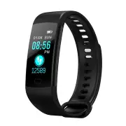 Y5 0.96in Color Screen IP67 Waterproof Smart Watch Heart Rate Blood Oxygen Monitor Step Count Fitness Tracker Sports Bracelet BLACK COLOR