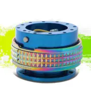 NRG SRK-210BL-MC STEERING WHEEL QUICK RELEASE KIT BLUE/NEO CHROME PYRAMID RING