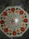 12'' Octagonal Handicraft Marble Malachite Side Coffee Table Top mosaic Inlay