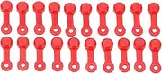 20Pcs Brake Bleeder Screw Caps,Soft Silicone Zerk Fitting Cap Dustproof Cover for Car Motorcycle (Black) (Red)