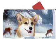 Corgi Pembroke Welsh Winter Wonderland Mail Box Cover